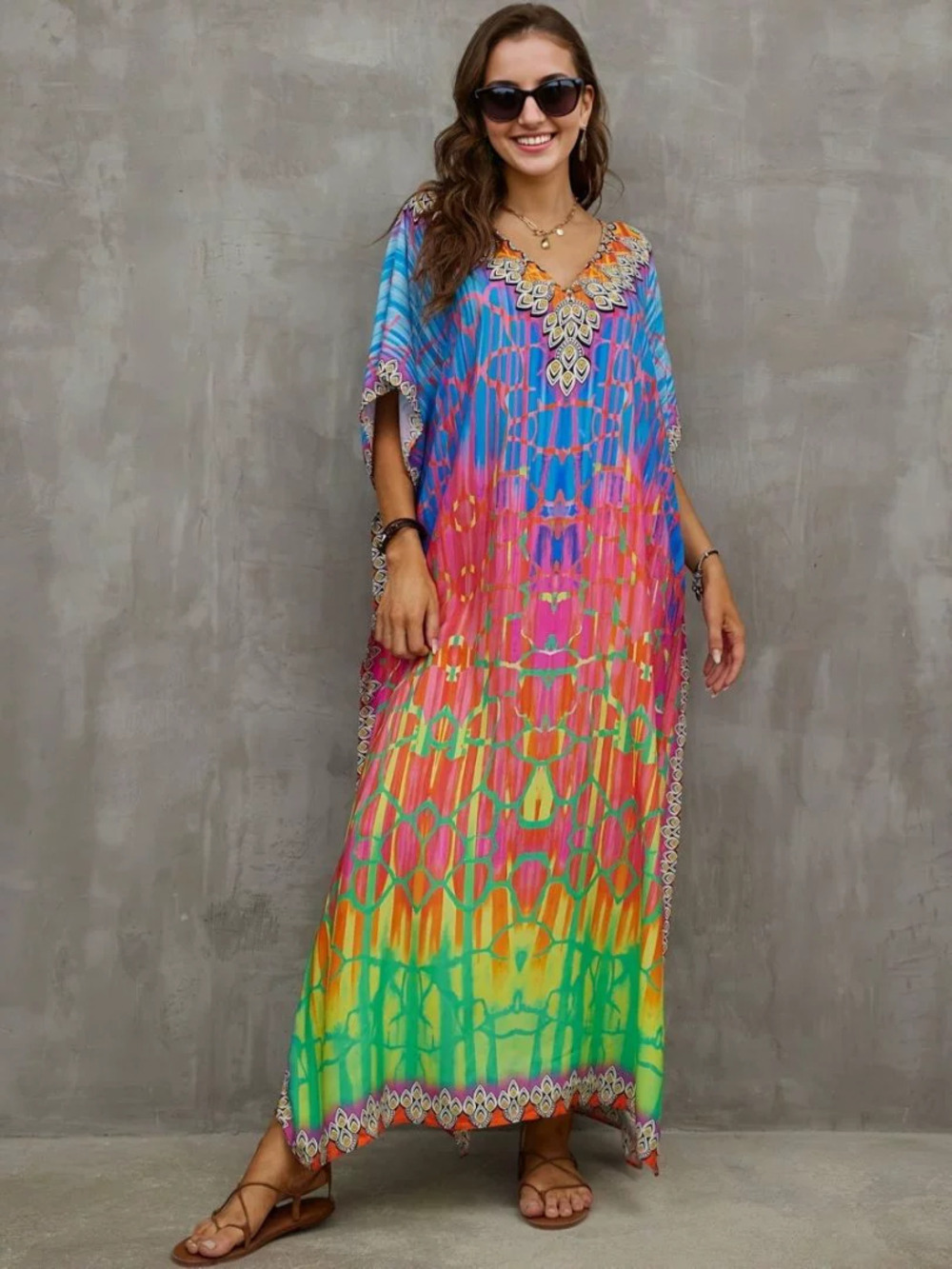 ZARA Loose Beach Cover Up Dress Vacation Robe Bikini Sun Protection